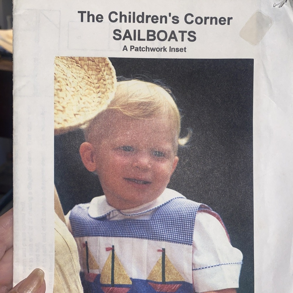 The Children’s Corner Sailboats A Patchwork Inset Vintage 1995 Sewing Pattern